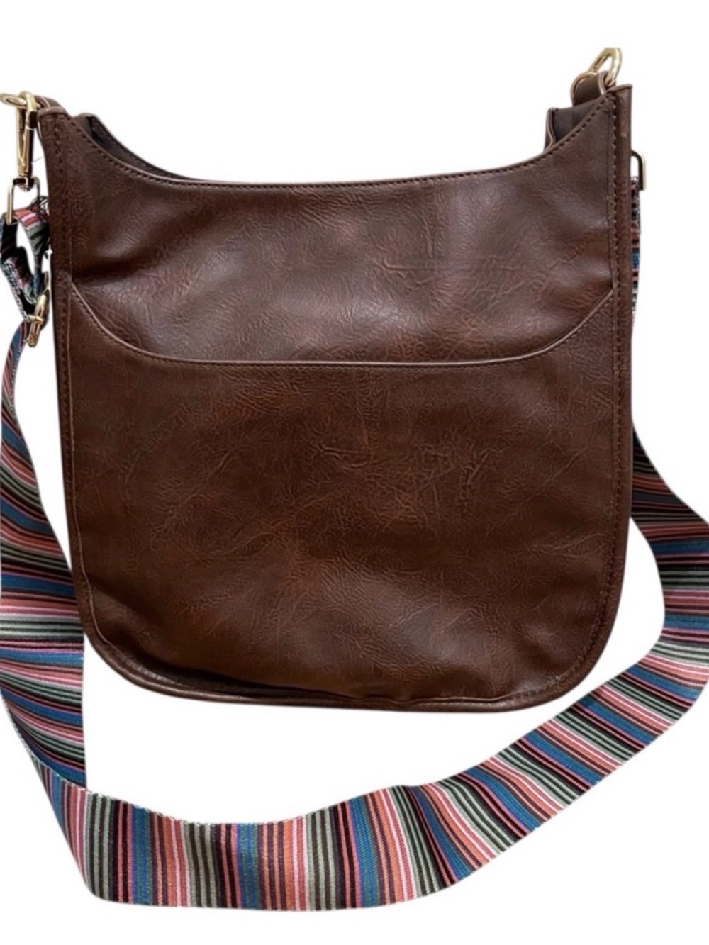 AHDORNED Large Faux Vegan Leather Crossbody